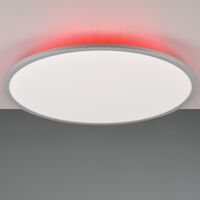 Trio Yuma LED kattovalaisin Ø60 cm harmaa/valkoinen RGB